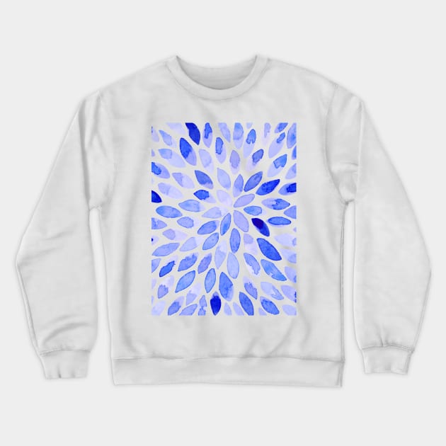 Watercolor brush strokes - blue Crewneck Sweatshirt by wackapacka